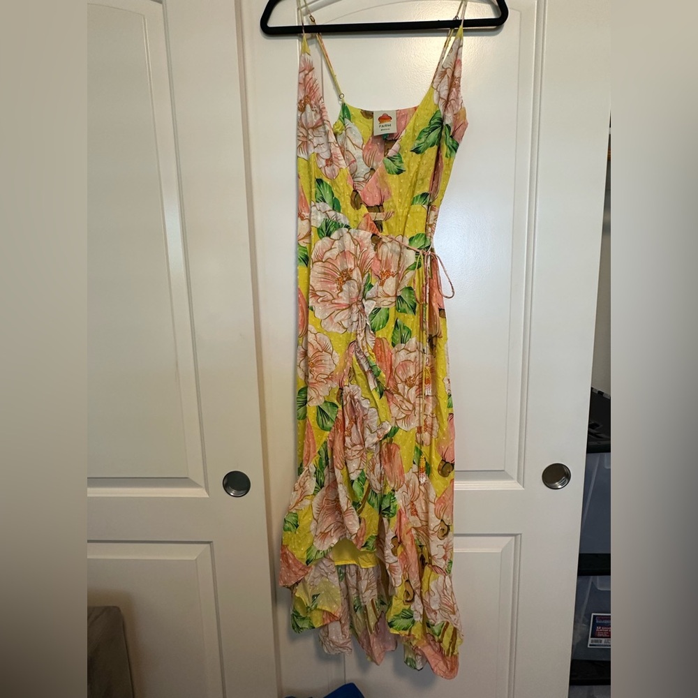 Farm Rio Floral Wrap Maxi Dress - size S